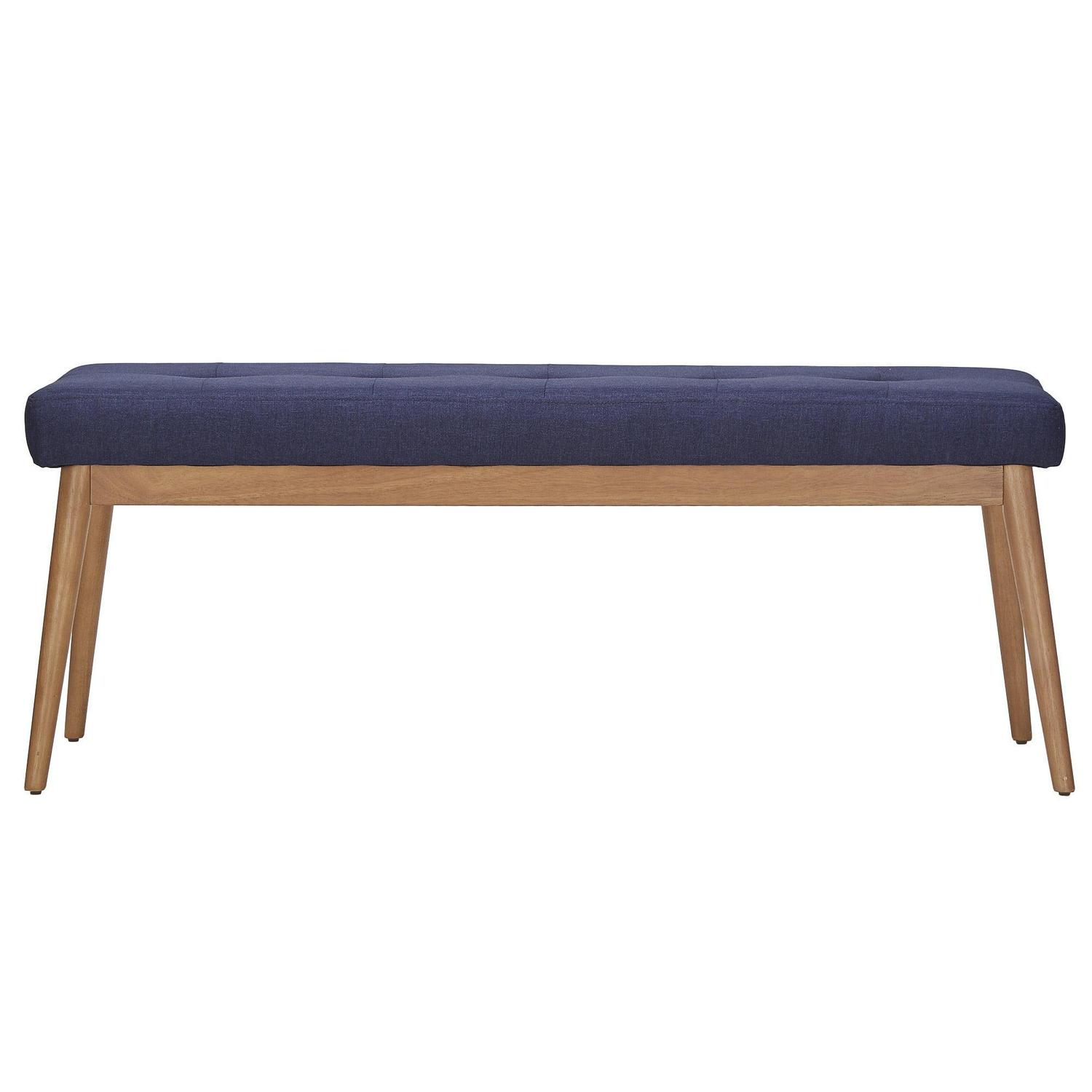Weston Home Baxter Tufted Bench, Twilight Blue - Image 2