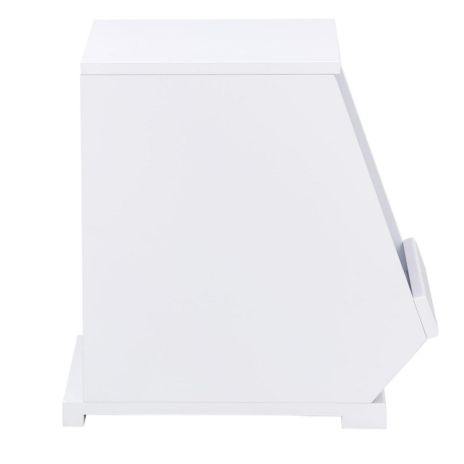 Weston Home Children Stackable Wood and Plastic Storage Cube, White, Single Cube - Image 5