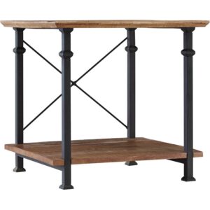 Weston Home Clayton Rectangular End Table, Dark Brown