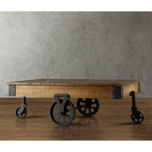 Weston Home Clayton Cocktail Table with Wheels