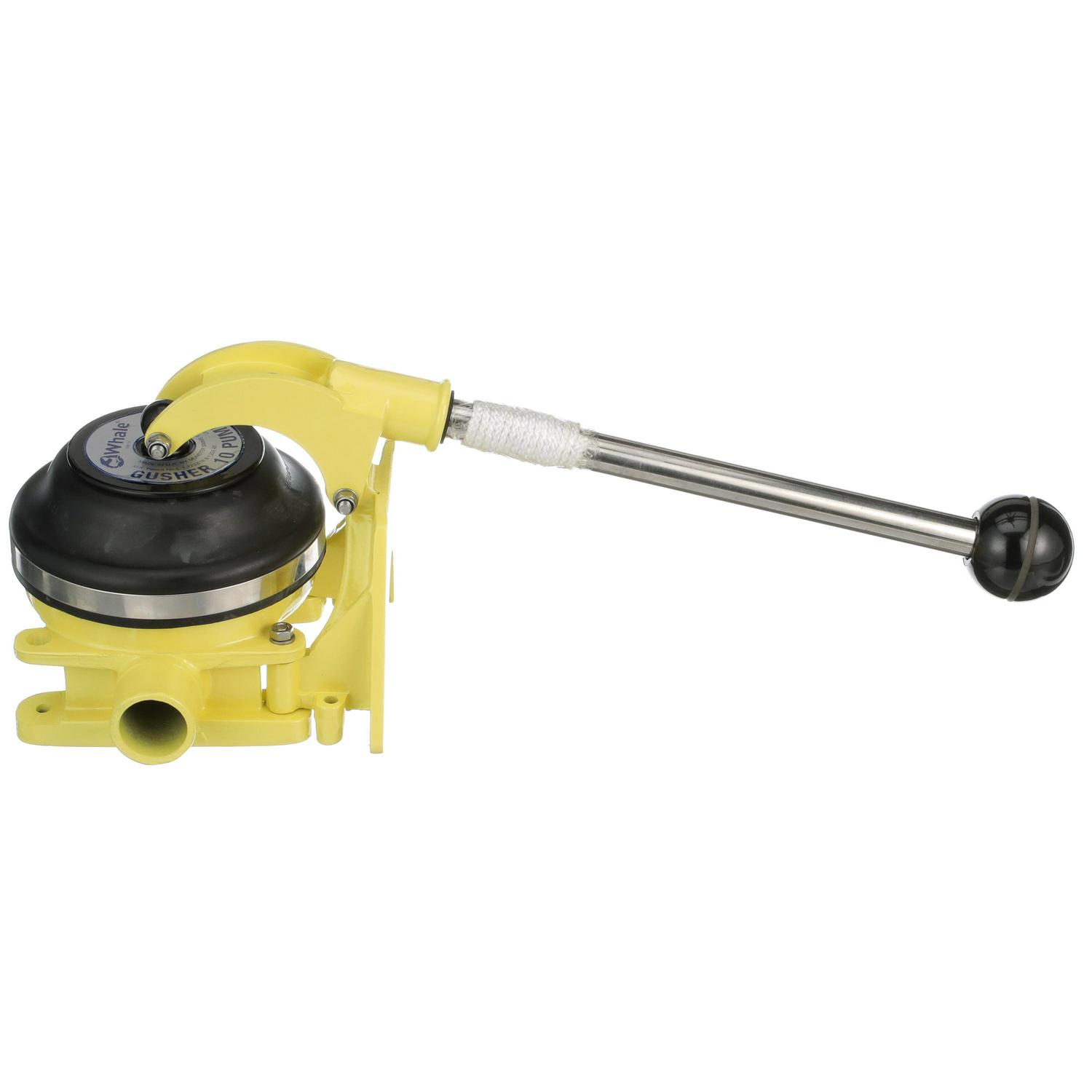 Whale BP3740 Gusher 10 Mk3 Manual Bilge Pump, Thru-Deck/Bulkhead, up to 17 GPM Flow Rate, 1 ½-Inch Hose Connections, for Boats over 40 Feet