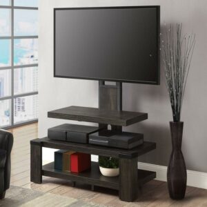 Whalen 3-Shelf Television Stand with Floater Mount for TVs up to 55", Pine