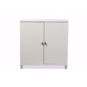 White Wood Entryway Handbags or School Bags Storage Sideboard Cabinet