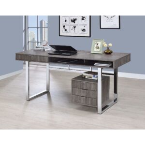 Whitman 4-drawer Writing Desk Weathered Grey
