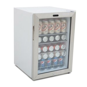 Whynter 90 Can Stainless Steel Beverage Refrigerator with Lock, 2.5 Cu. Ft. BR-091WS