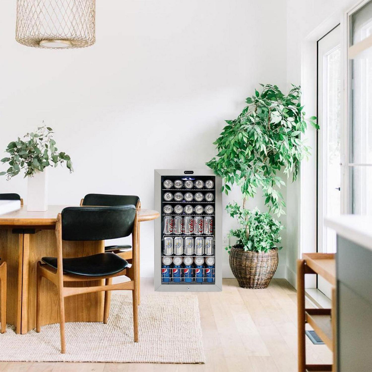 Whynter 3.3 Cubic Foot Beverage Center Fridge with Lock Stainless Steel - Image 12