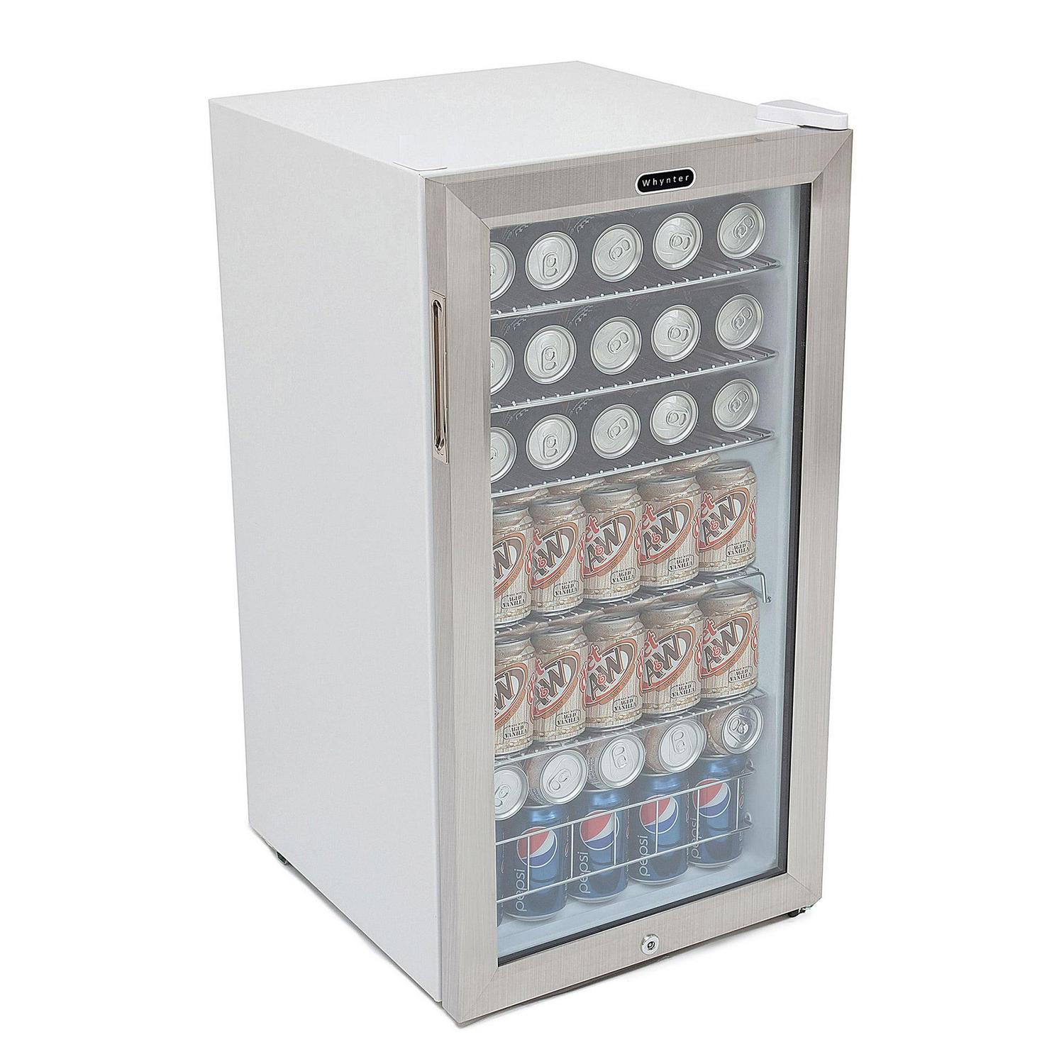 Whynter 3.3 Cubic Foot Beverage Center Fridge with Lock Stainless Steel - Image 6