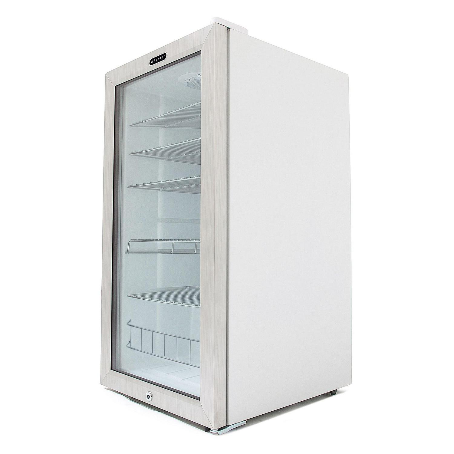 Whynter 3.3 Cubic Foot Beverage Center Fridge with Lock Stainless Steel - Image 5