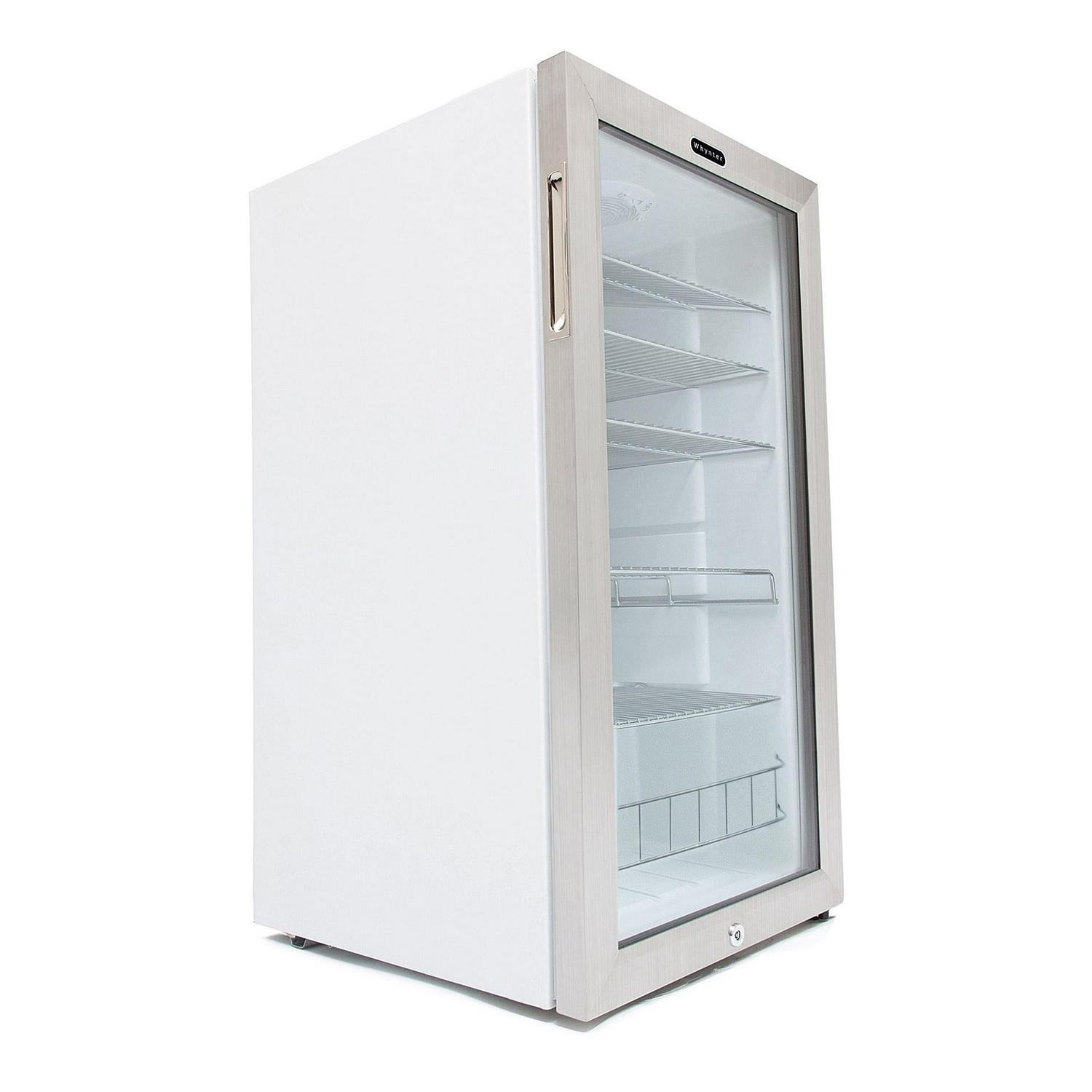 Whynter 3.3 Cubic Foot Beverage Center Fridge with Lock Stainless Steel - Image 2