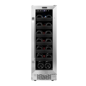 Whynter BWR-208SB 20-Bottle Wine Refrigerator, Stainless Steel, Undercounter or Freestanding, Single Zone Cooling