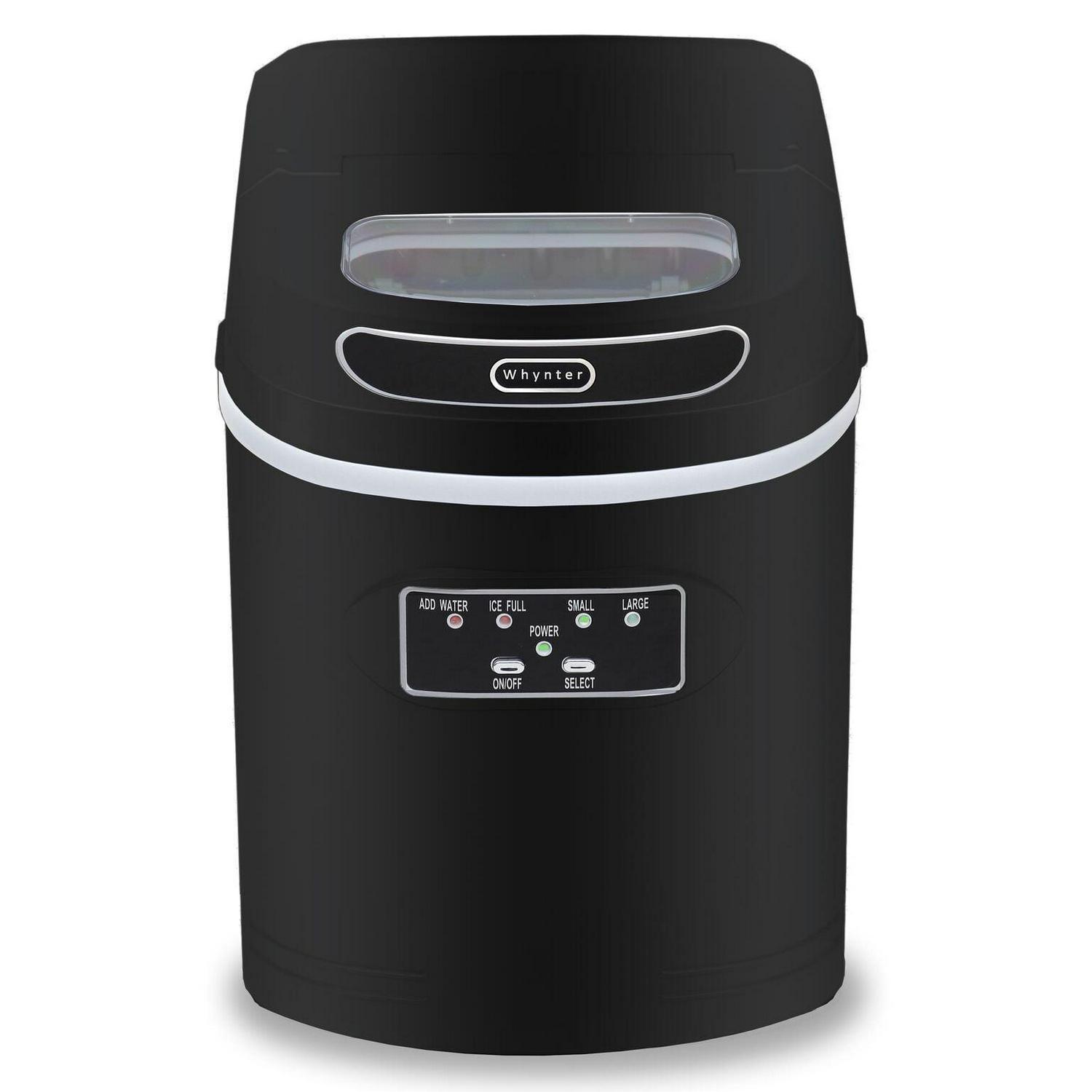 Whynter Compact Portable Ice Maker, 27 lb Capacity, Black