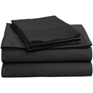 Superior Egyptian Cotton Eco-Friendly 700 TC Sheet Set, King, Black