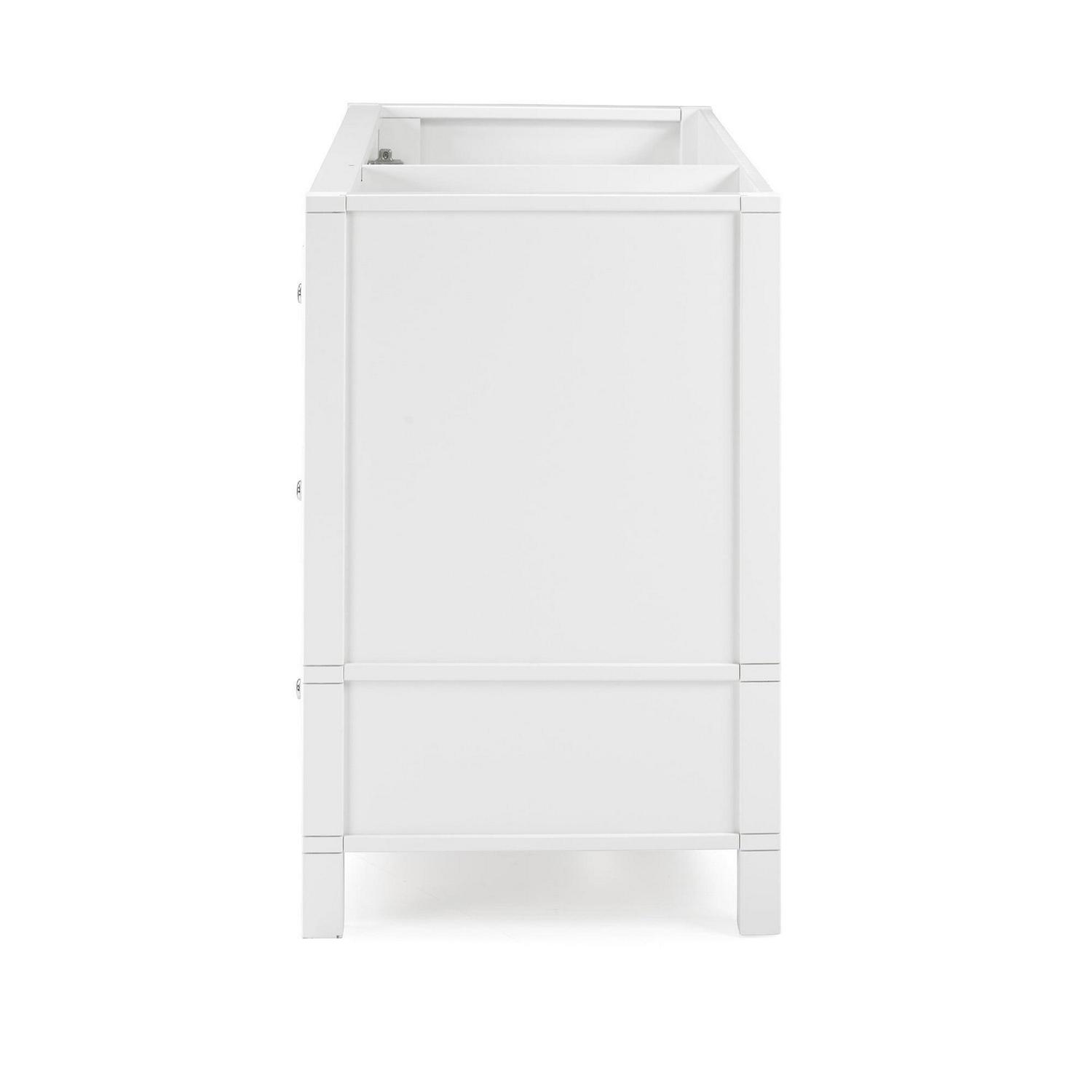 Alaterre Furniture 48in Wood Bathroom Vanity with Soft-Close Doors, White - Image 5