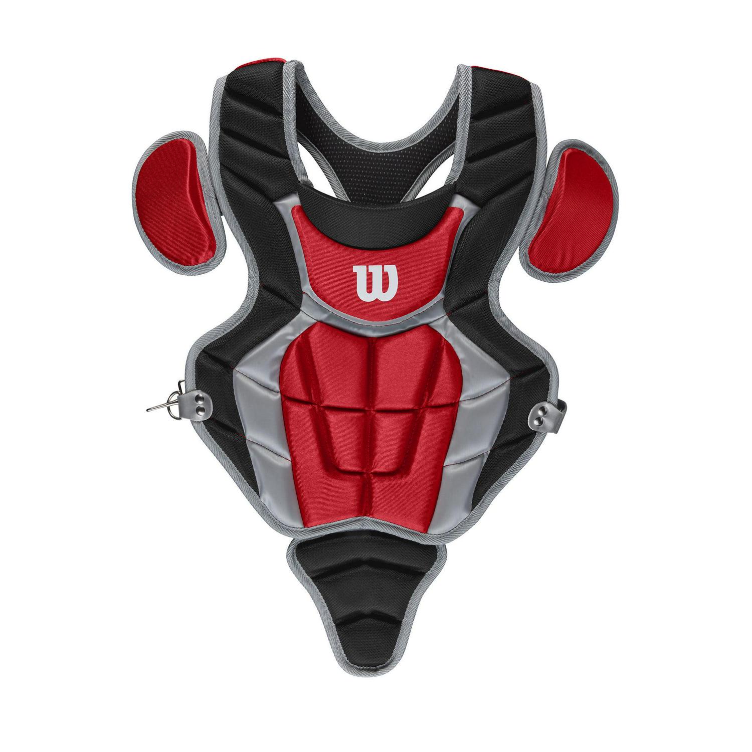 Wilson C200 Youth Baseball Catcher's Gear Kit - Black/Scarlet (Ages 7-12) - Image 3
