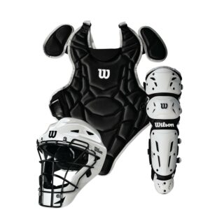 Wilson EZ Gear 2.0 Catcher’s Gear Kit - Black, Small/Medium (Ages 5-7)