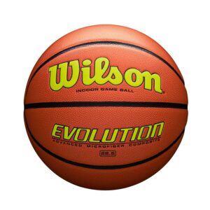 Wilson Evolution Indoor Game Basketball - Optic Yellow, Size 6 - 28.5"