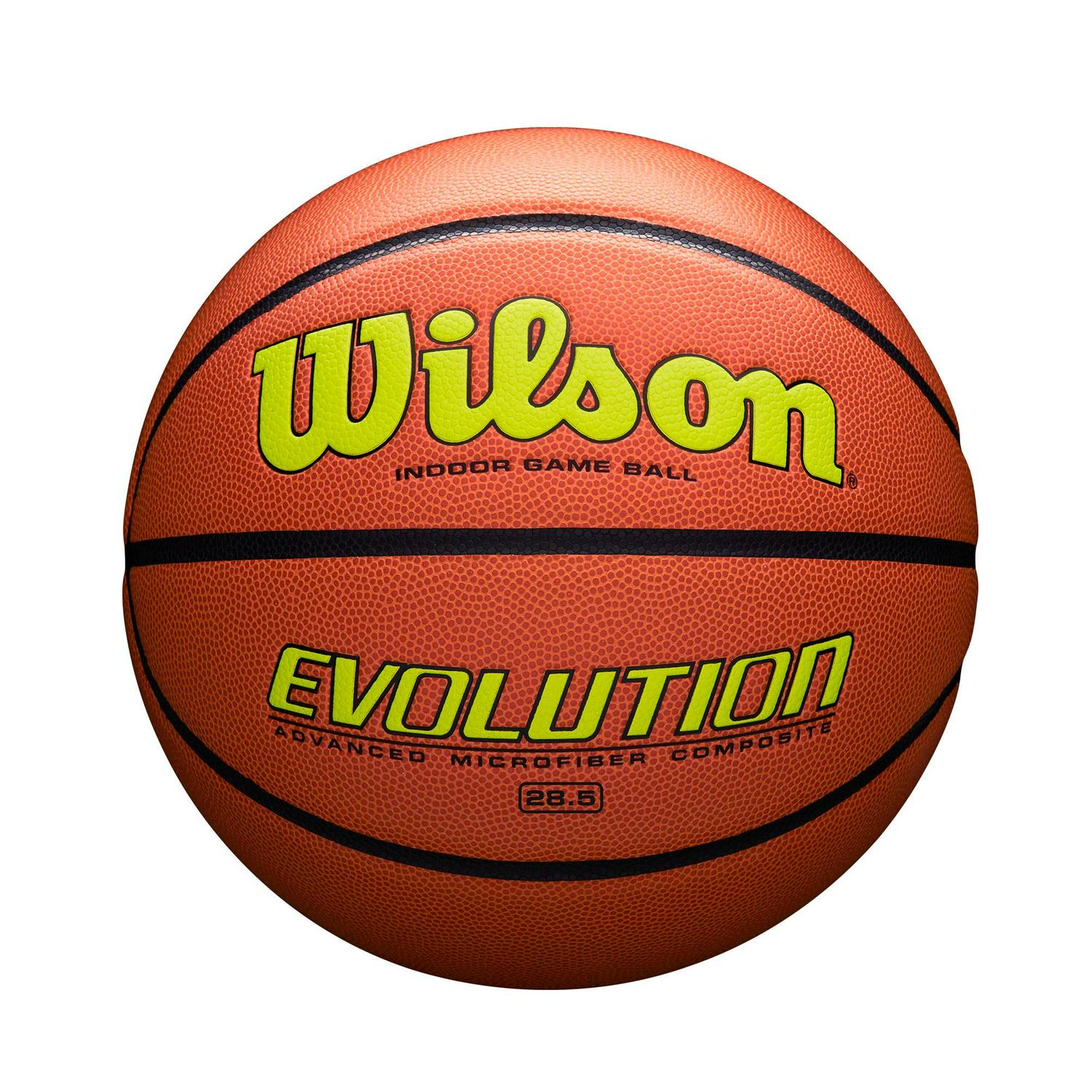 Wilson Evolution Indoor Game Basketball - Optic Yellow, Size 6 - 28.5"