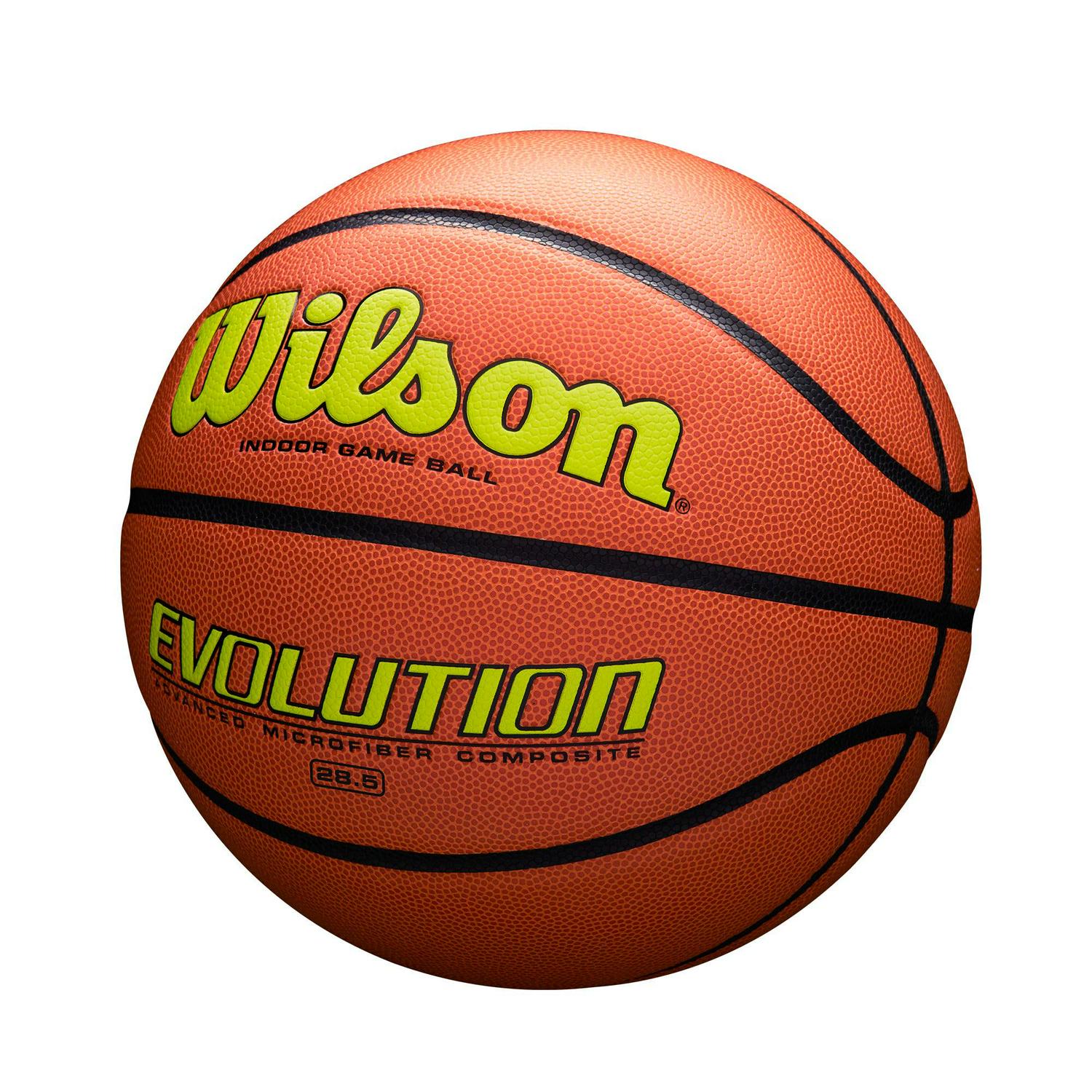 Wilson Evolution Indoor Game Basketball - Optic Yellow, Size 6 - 28.5" - Image 2