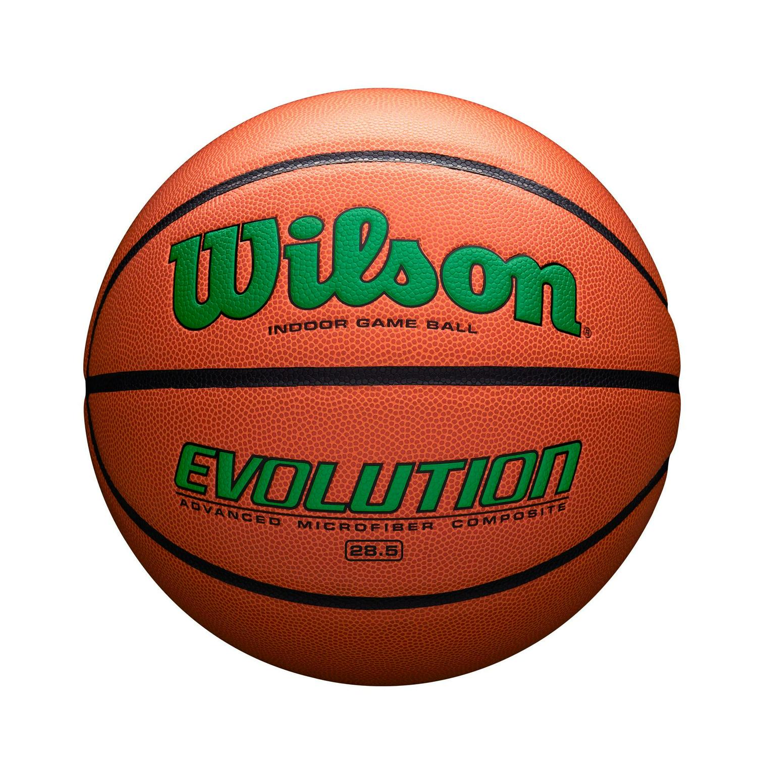 Wilson Evolution Indoor Game Basketball - Green, Size 6 - 28.5"