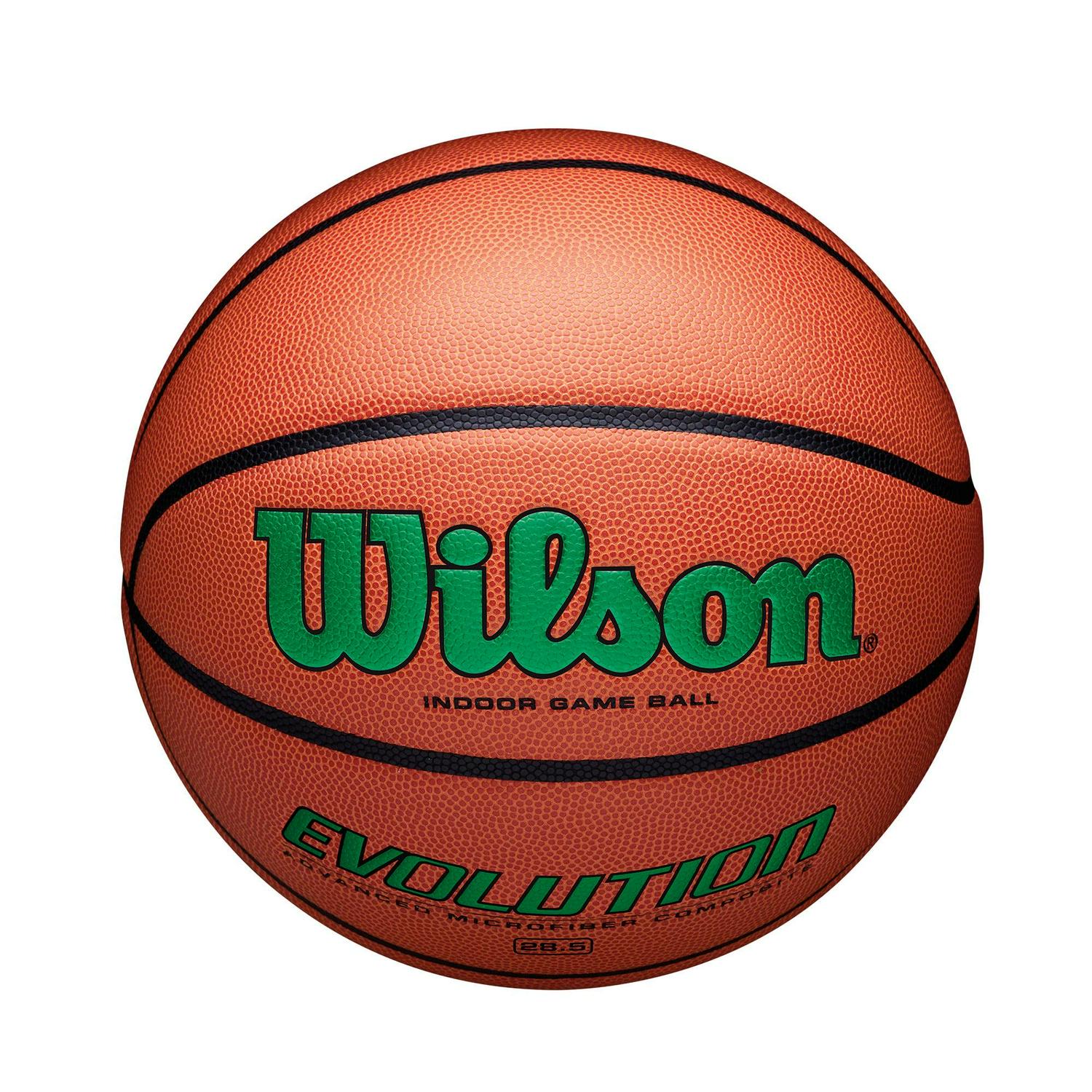 Wilson Evolution Indoor Game Basketball - Green, Size 6 - 28.5" - Image 5