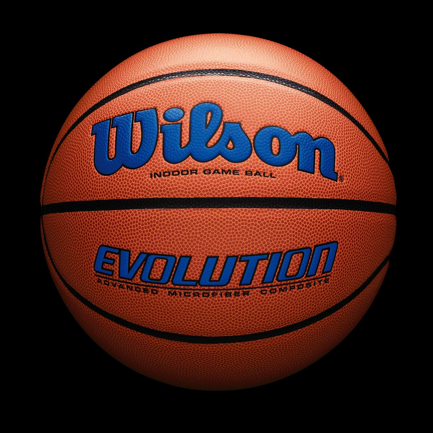 Wilson Evolution Indoor Game Basketball - Royal, Size 7 - 29.5"