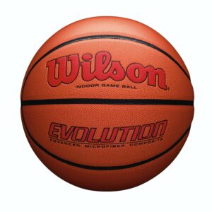 Wilson Evolution Indoor Game Basketball - Scarlet, Size 7 - 29.5"
