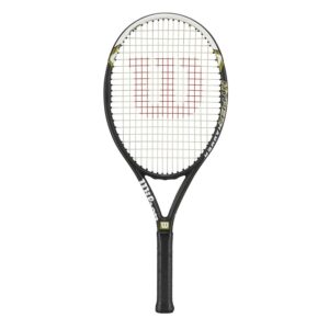 Wilson Hyper Hammer 5.3 Adult Recreational Tennis Racket - Black/White/Gold, Grip Size 3 - 4 3/8"