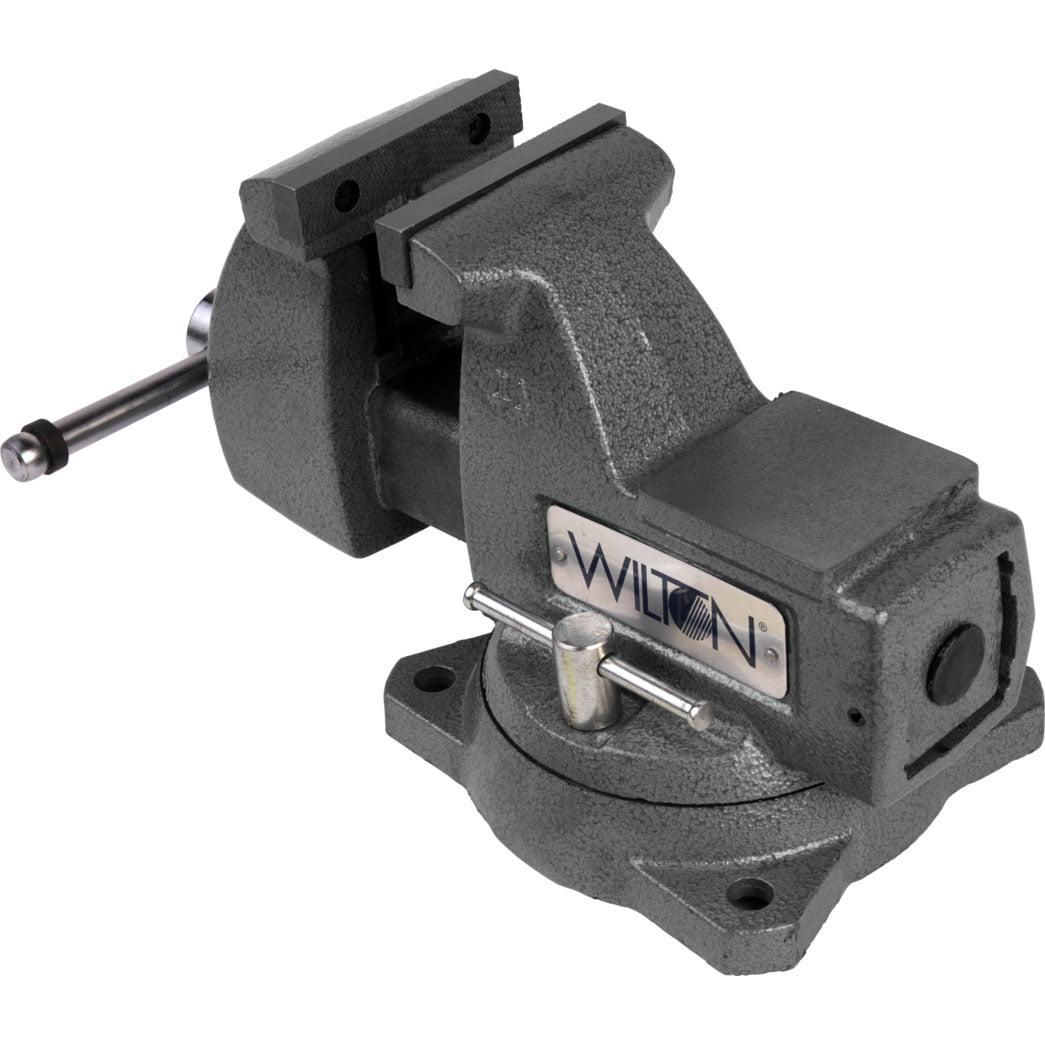Wilton Tools 21300 4" Wide Jaw 4 1/2" Opening Steel Swivel Base Mechanics Vise - Image 5