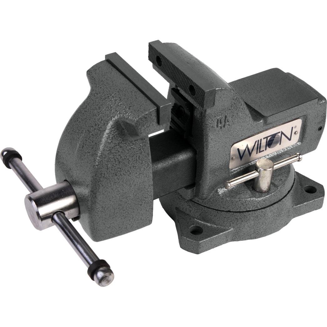 Wilton Tools 21300 4" Wide Jaw 4 1/2" Opening Steel Swivel Base Mechanics Vise - Image 3