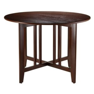 Winsome Wood Alamo Double Drop Leaf Dining Table, Walnut Finish