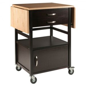 Winsome Wood Bellini Drop Leaf Kitchen Cart, Two-Tone Finish