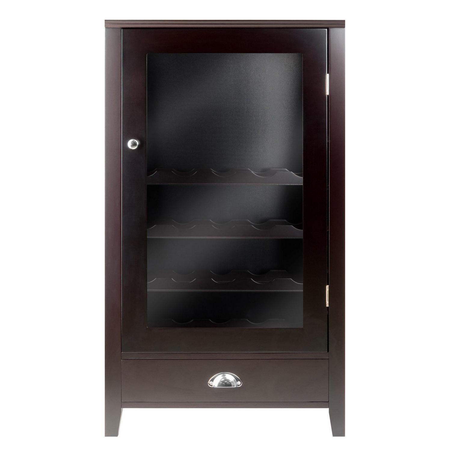 Winsome Wood Bordeaux 3-Pc Modular Wine Cabinet Set, Espresso Finish - Image 5