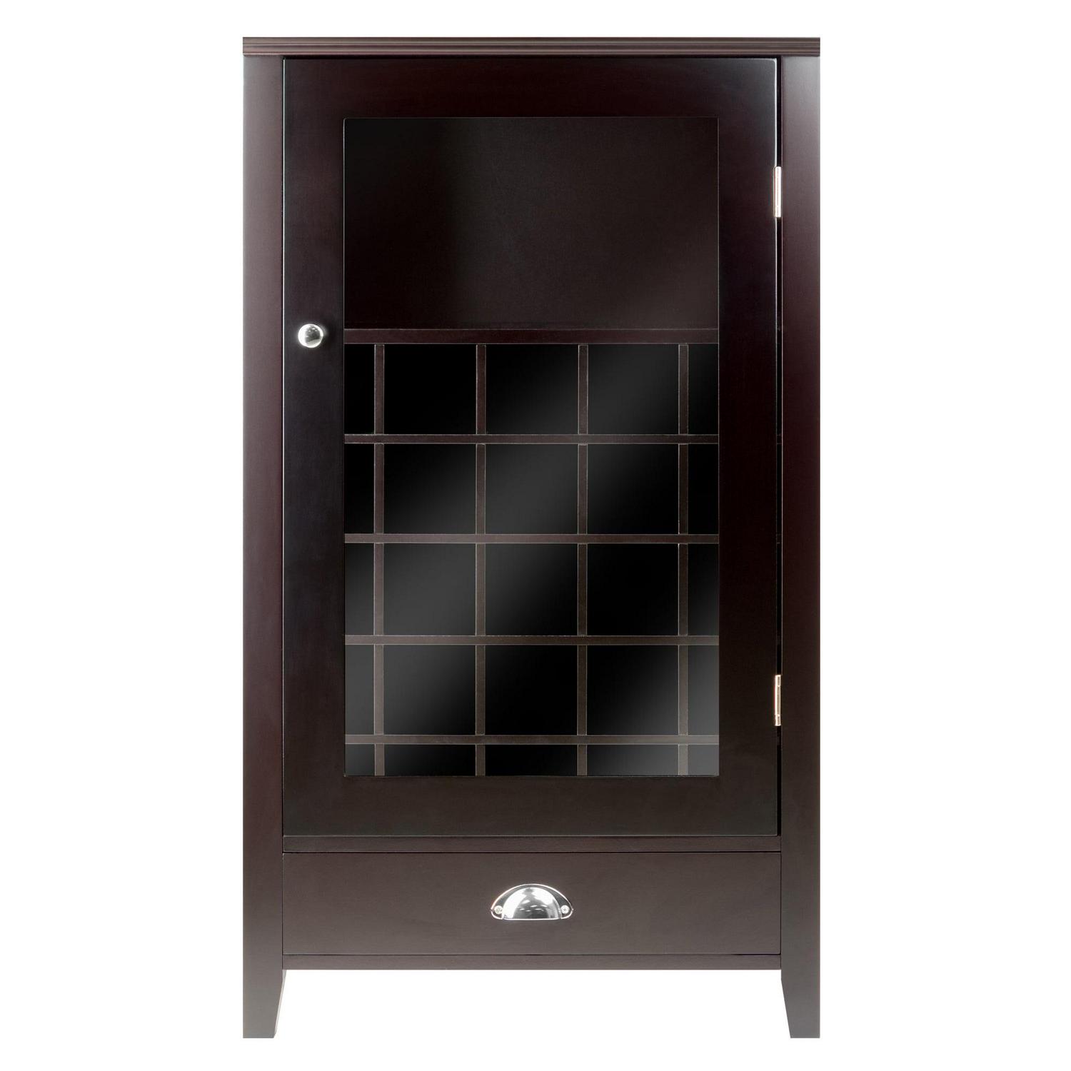 Winsome Wood Bordeaux 3-Pc Modular Wine Cabinet Set, Espresso Finish - Image 11