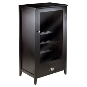 Winsome Wood Bordeaux 20-Bottle Modular Wine Cabinet, Espresso Finish