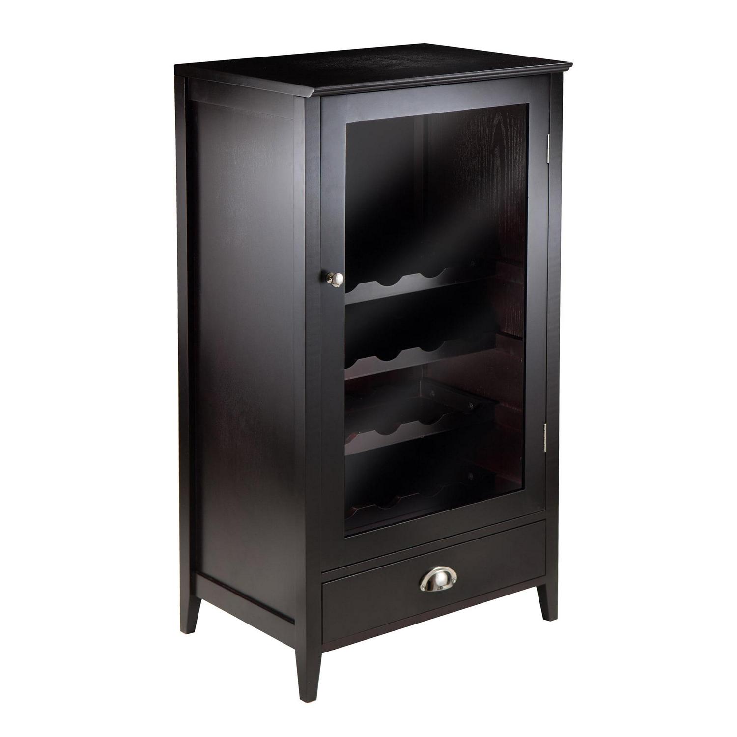 Winsome Wood Bordeaux 3-Pc Modular Wine Cabinet Set, Espresso Finish - Image 4