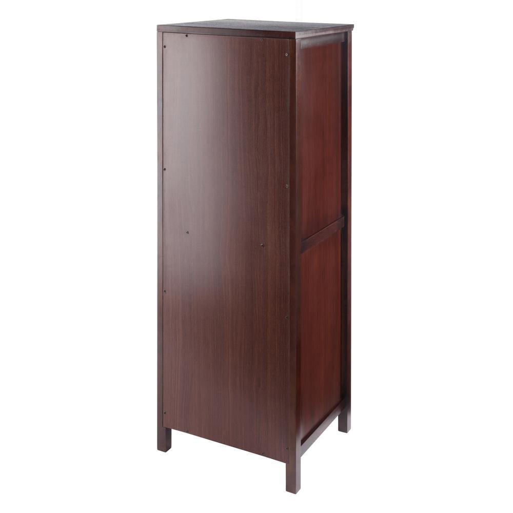 Winsome Wood Brooke Jelly Cupboard, 2-Section Cabinet, Walnut - Image 5