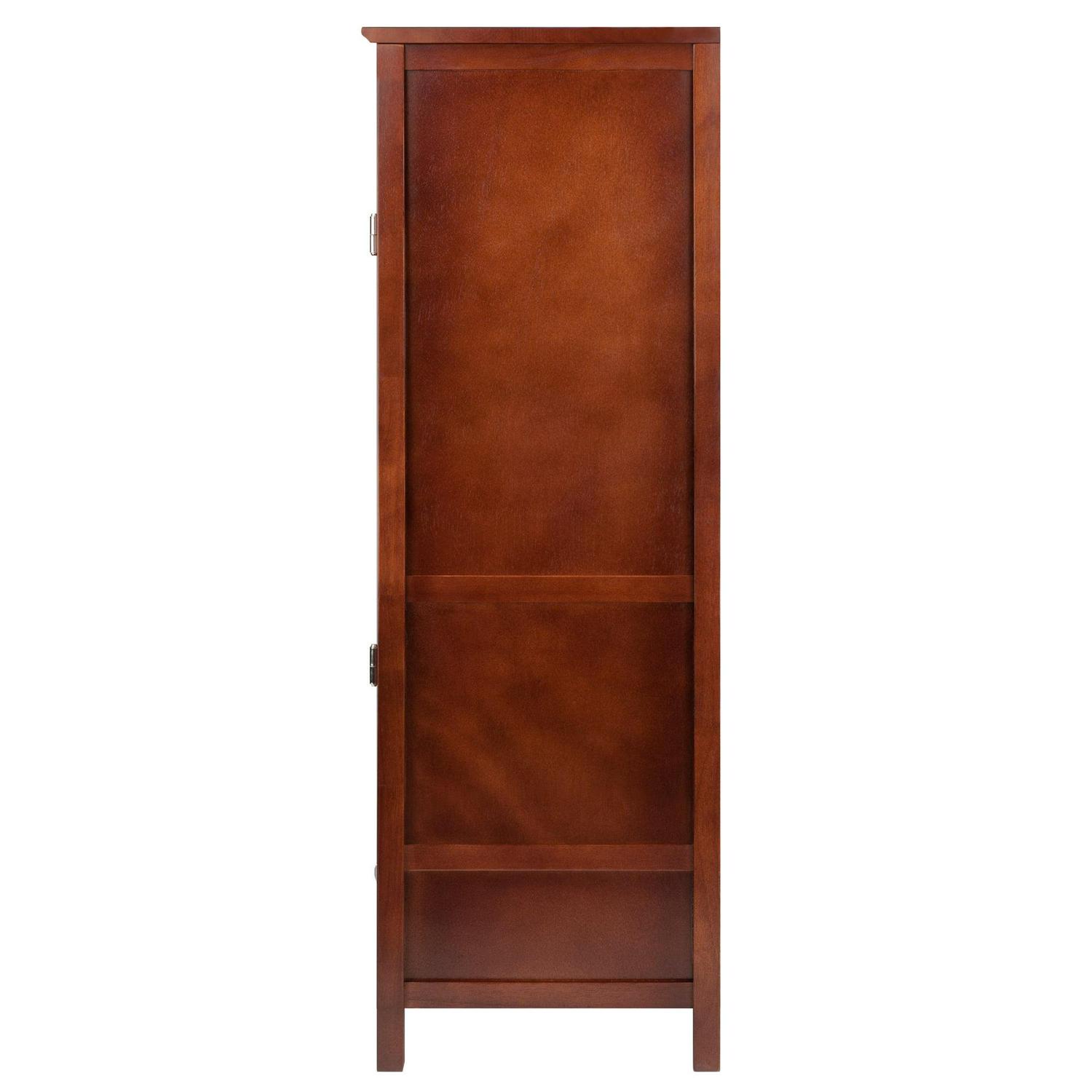 Winsome Wood Brooke Jelly Drawer and Shelves Cupboard, Walnut Finish - Image 3