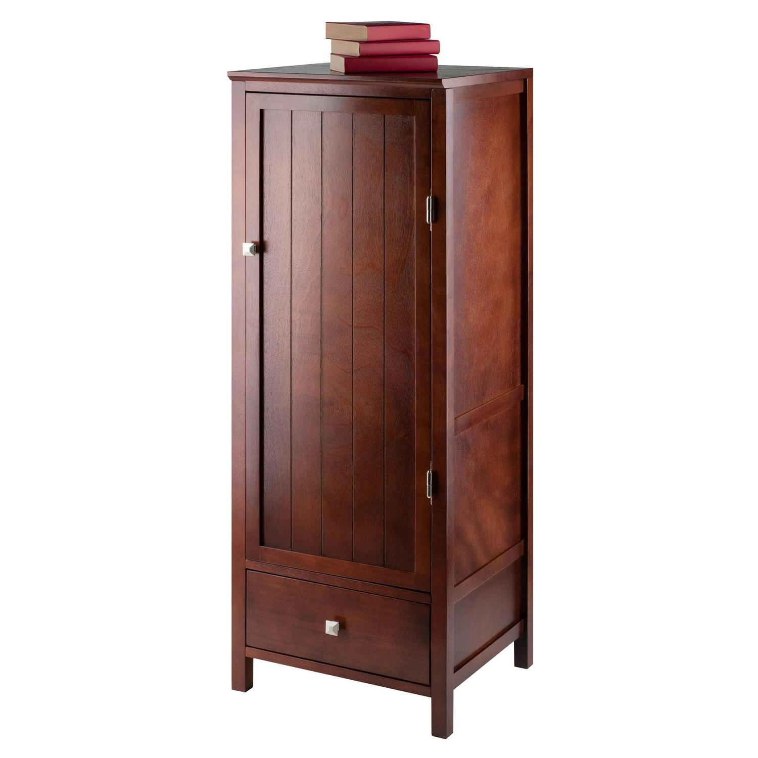 Winsome Wood Brooke Jelly Drawer and Shelves Cupboard, Walnut Finish - Image 5