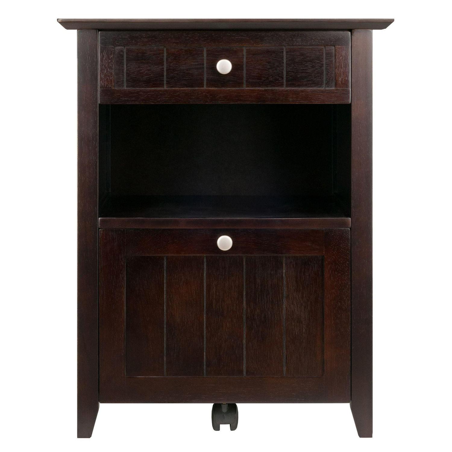 Contemporary Home Living Burke File Cabinet Coffee Finish - Image 6