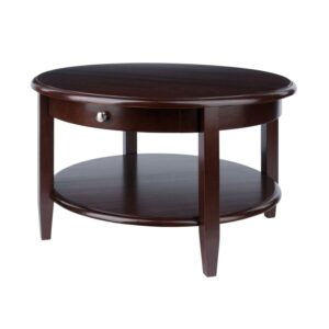 Winsome Concord Round Coffee Table, Walnut Finish