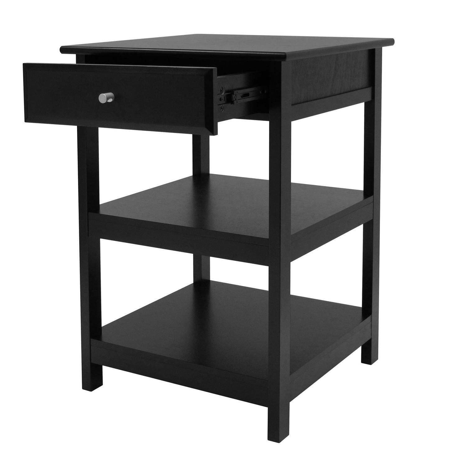 Winsome Wood Delta 3-Pc Home Office Desk Set, Black Finish - Image 2