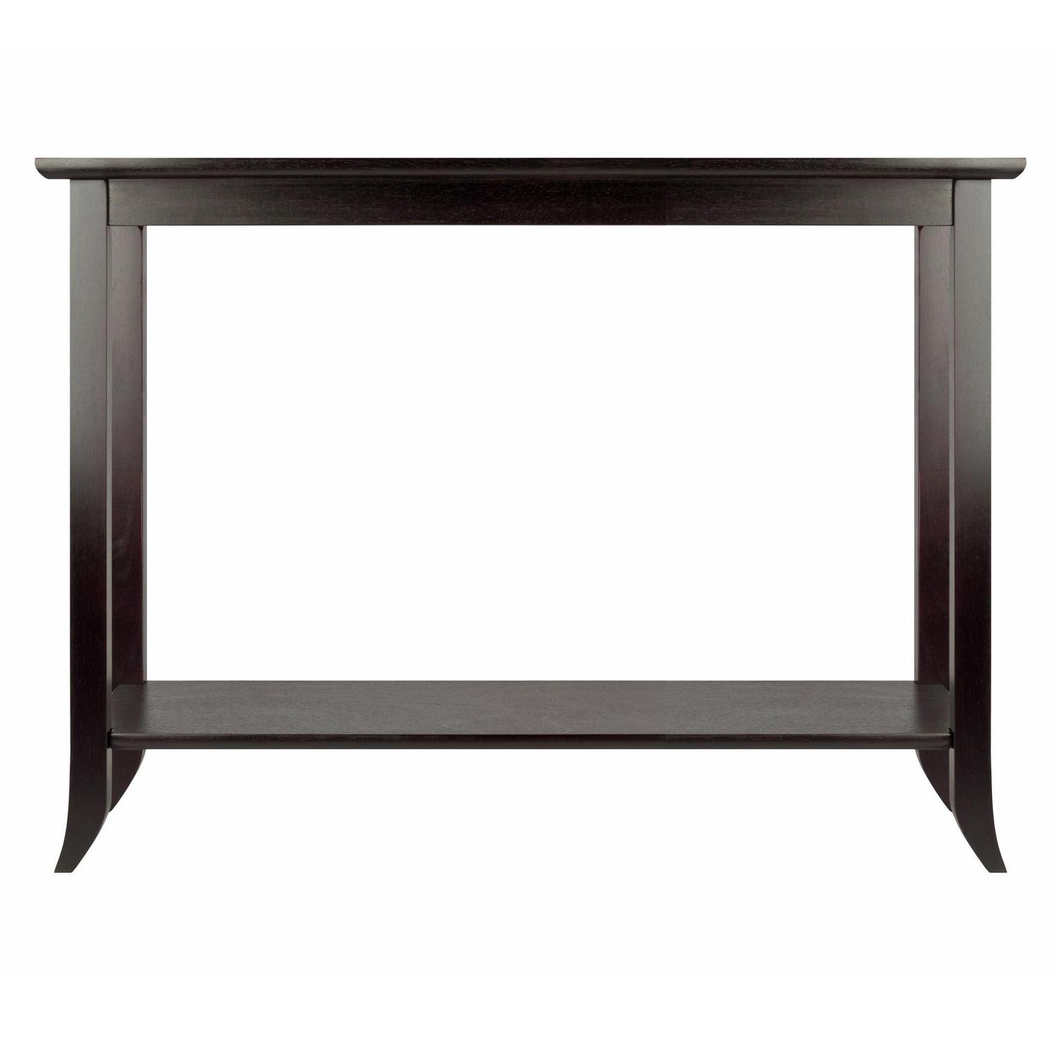 Winsome Genoa Console Glass Top Table, Espresso Finish - Image 2