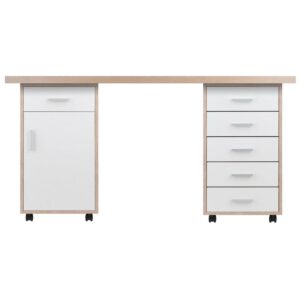 Winsome Wood Kenner 3-Pc Modular Desk Set, Two-Tone Finish