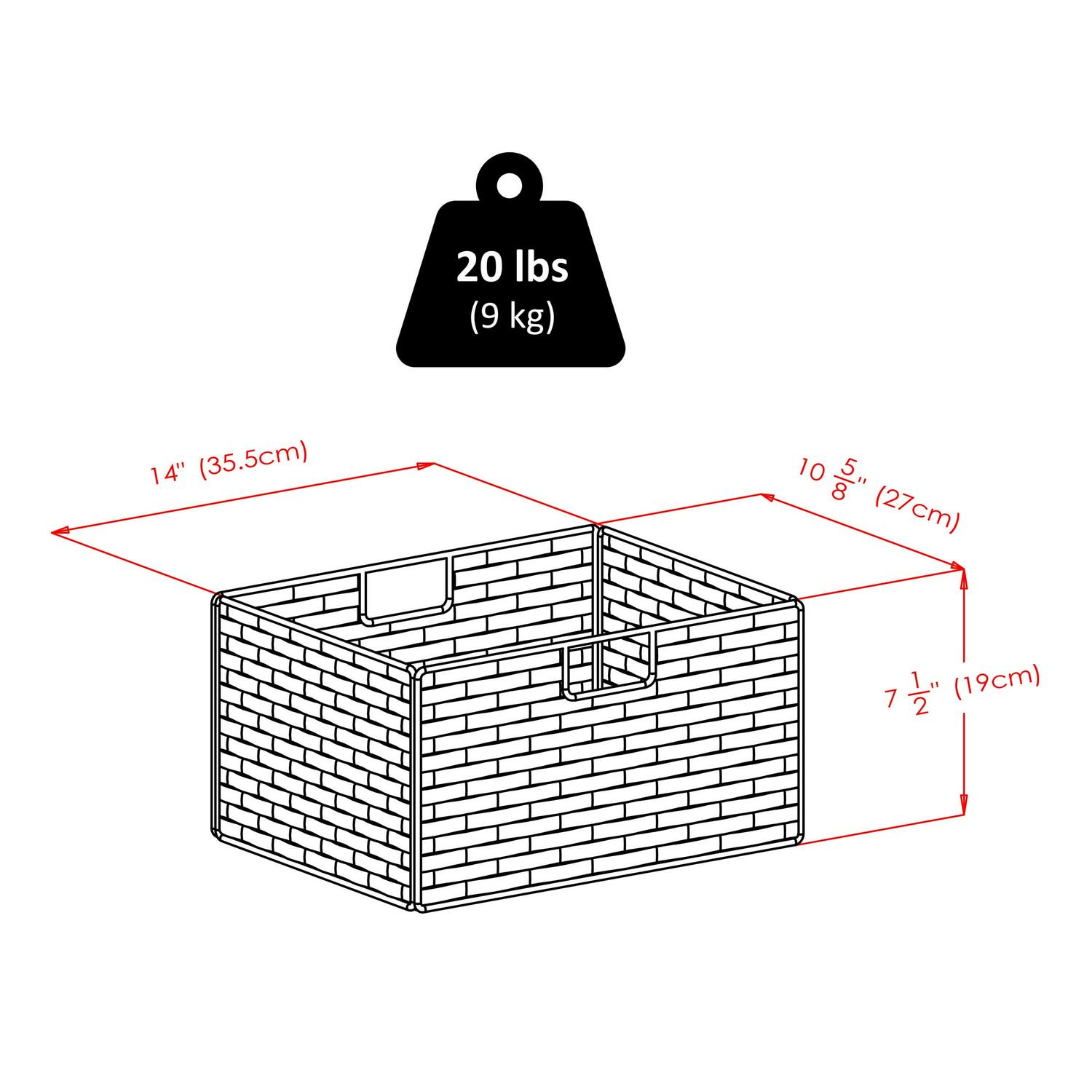Winsome Omaha Storage Rack, 2 Chocolate Baskets, Black Finish - Image 4