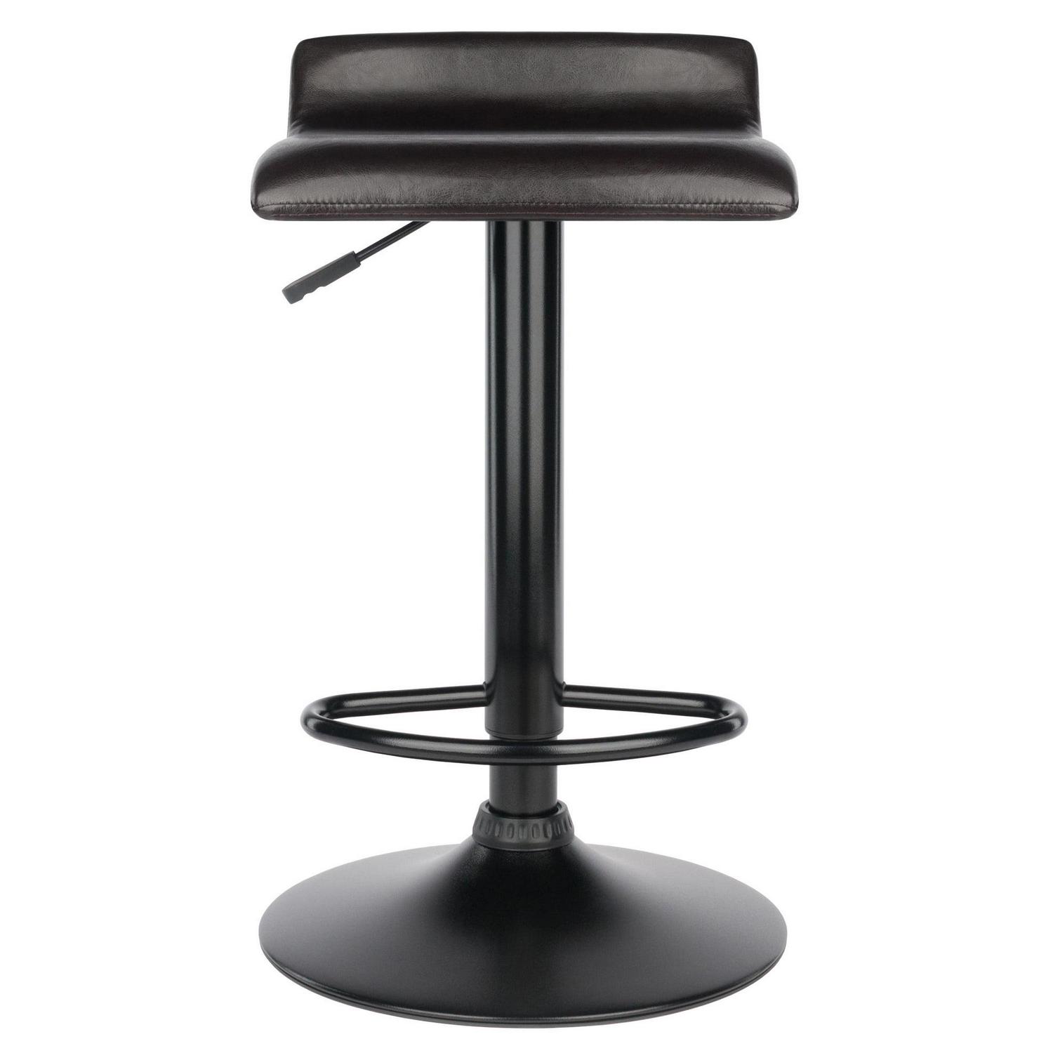 Winsome Wood Paris 2-Pc Adjustable Swivel Stool Set, Black & Espresso Finish - Image 3