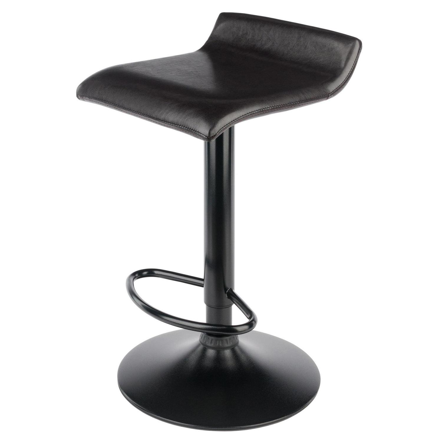 Winsome Wood Paris 2-Pc Adjustable Swivel Stool Set, Black & Espresso Finish - Image 2