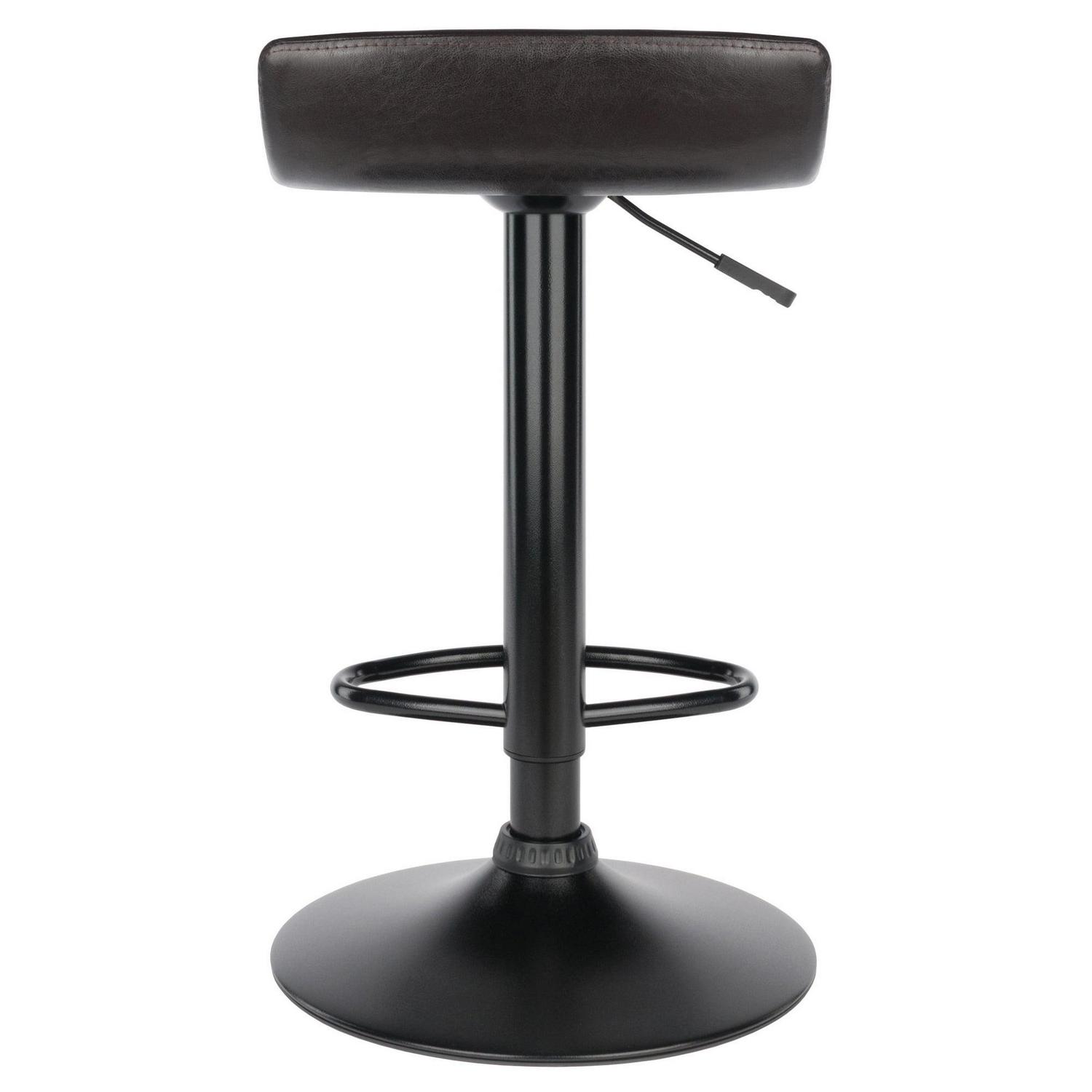 Winsome Wood Paris 2-Pc Adjustable Swivel Stool Set, Black & Espresso Finish - Image 6
