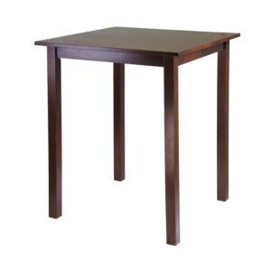 Winsome Wood Parkland Square High Table, Walnut Finish