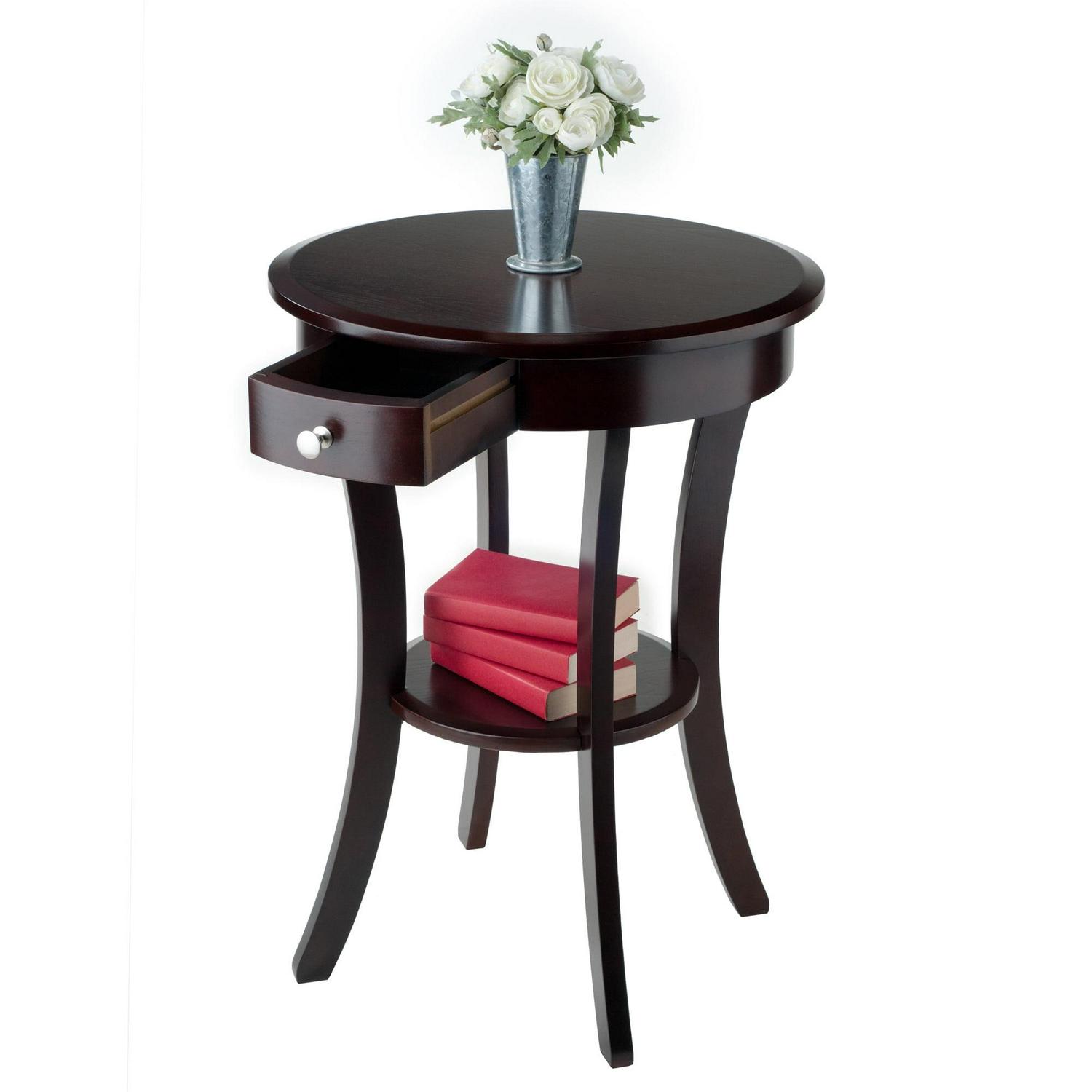 Winsome Wood Sasha Accent Table, Cappuccino Finish, Multiple Colors - Image 7
