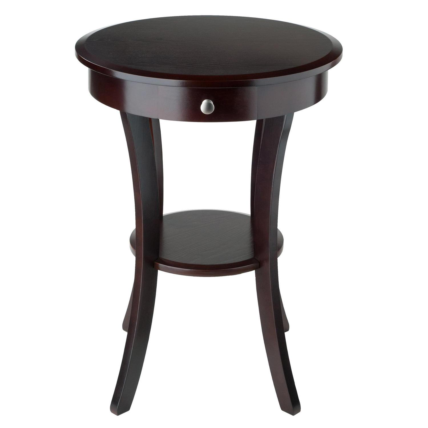 Winsome Wood Sasha Accent Table, Cappuccino Finish, Multiple Colors - Image 2